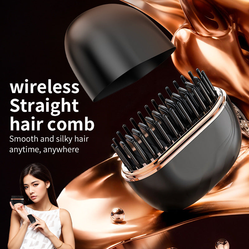 Mini Wireless Hair Straightening Comb – Portable Multifunctional Hair Care Styling Comb, Safe & Anti-Damage Hair Straightener