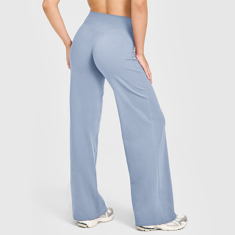Women’s High-Waisted Slimming Yoga Pants – Loose Straight-Leg Stretch Activewear & Casual Wear