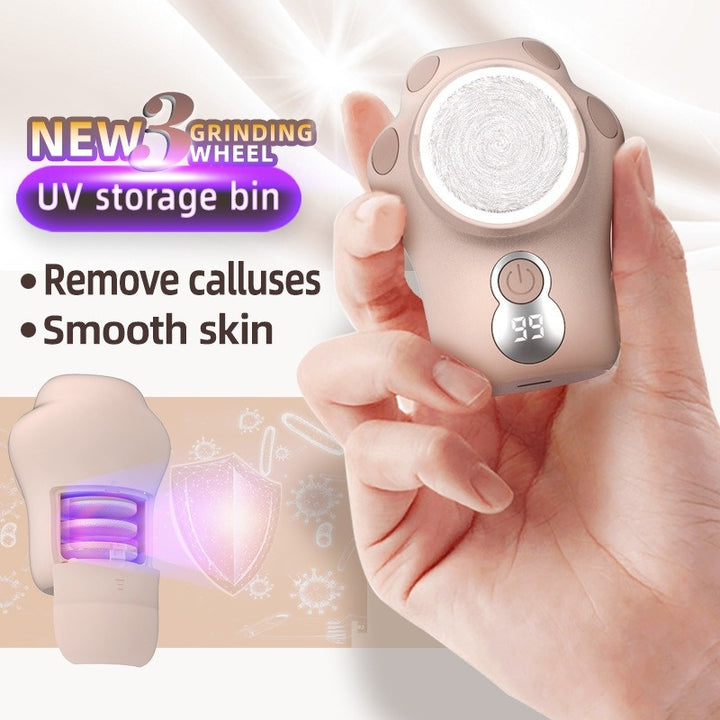 Electric Foot Callus Remover – 3-Speed Pedicure Tool with 3 Grinding Heads for Smooth & Crack-Free Heels