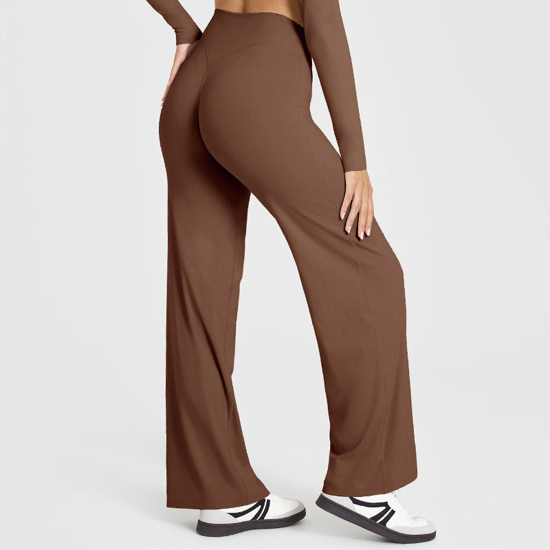 Women’s High-Waisted Slimming Yoga Pants – Loose Straight-Leg Stretch Activewear & Casual Wear