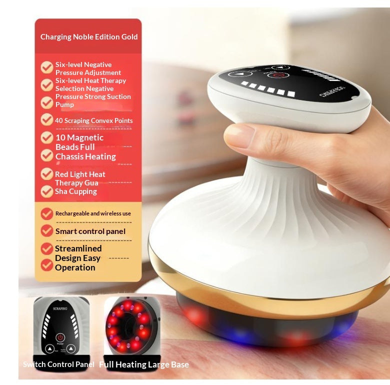 Electric Gua Sha Massager – Body & Abdominal Meridian Brush with Cupping Therapy