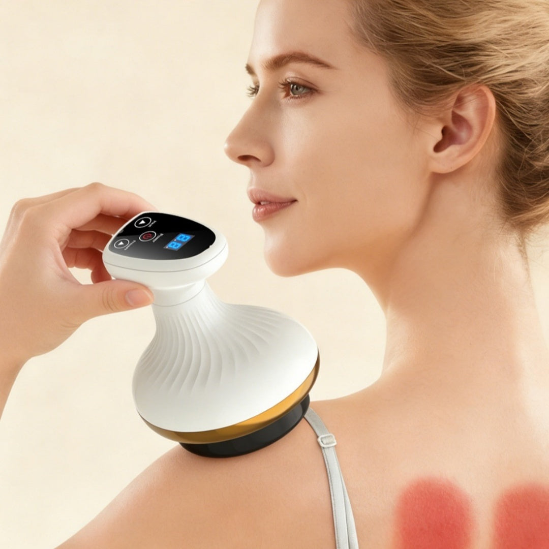 Electric Gua Sha Massager – Body & Abdominal Meridian Brush with Cupping Therapy