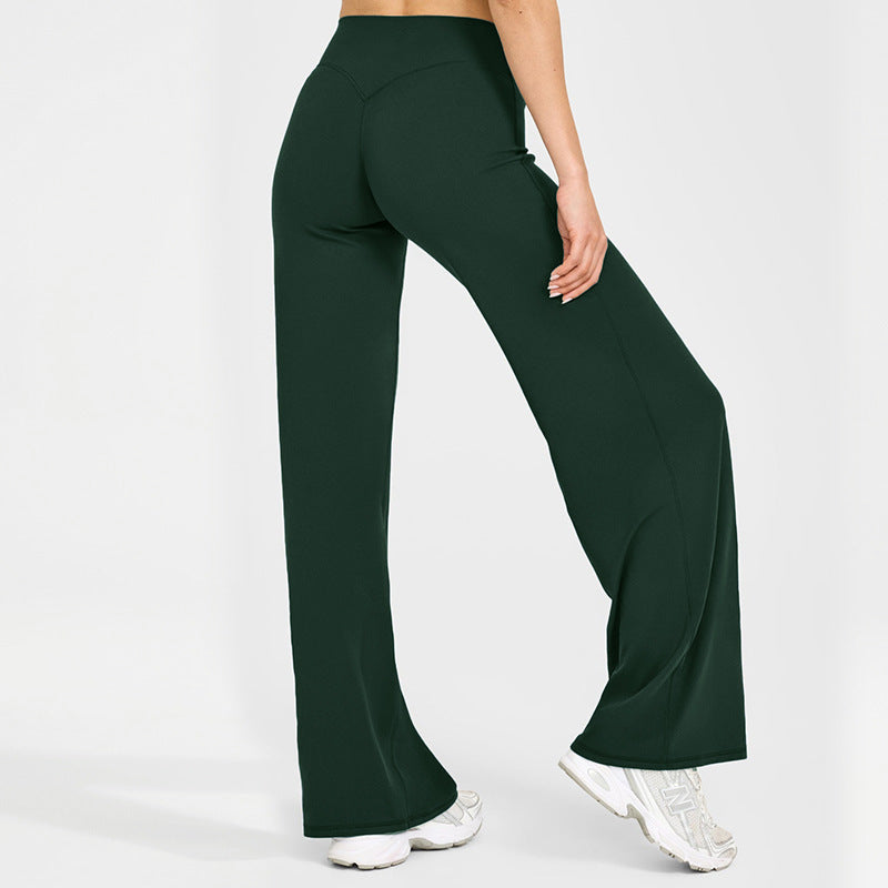 Women’s High-Waisted Slimming Yoga Pants – Loose Straight-Leg Stretch Fitness & Casual Wear