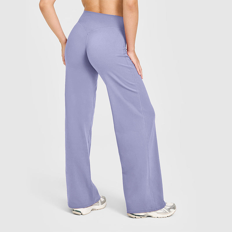 Women’s High-Waisted Slimming Yoga Pants – Loose Straight-Leg Stretch Activewear & Casual Wear