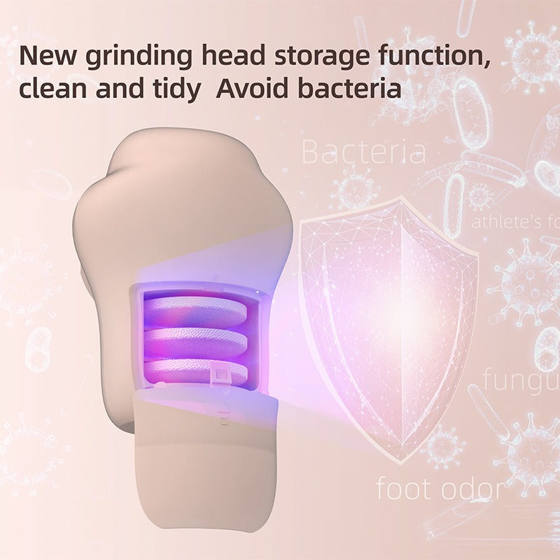 Electric Foot Callus Remover – 3-Speed Pedicure Tool with 3 Grinding Heads for Smooth & Crack-Free Heels