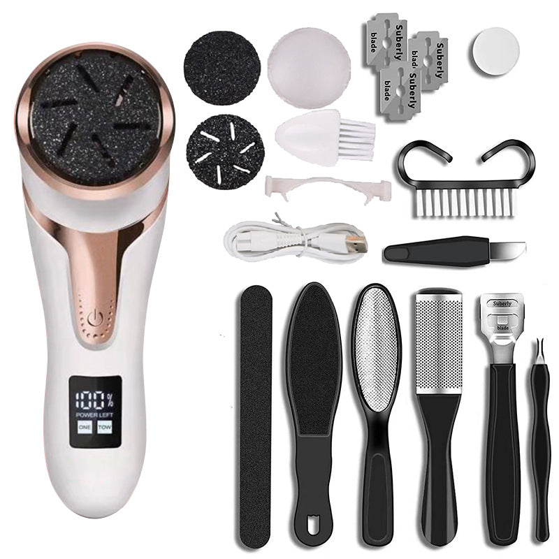 Electric Foot Scrubber with LCD Display – Vacuum Callus Remover & Exfoliating Pedicure Tool