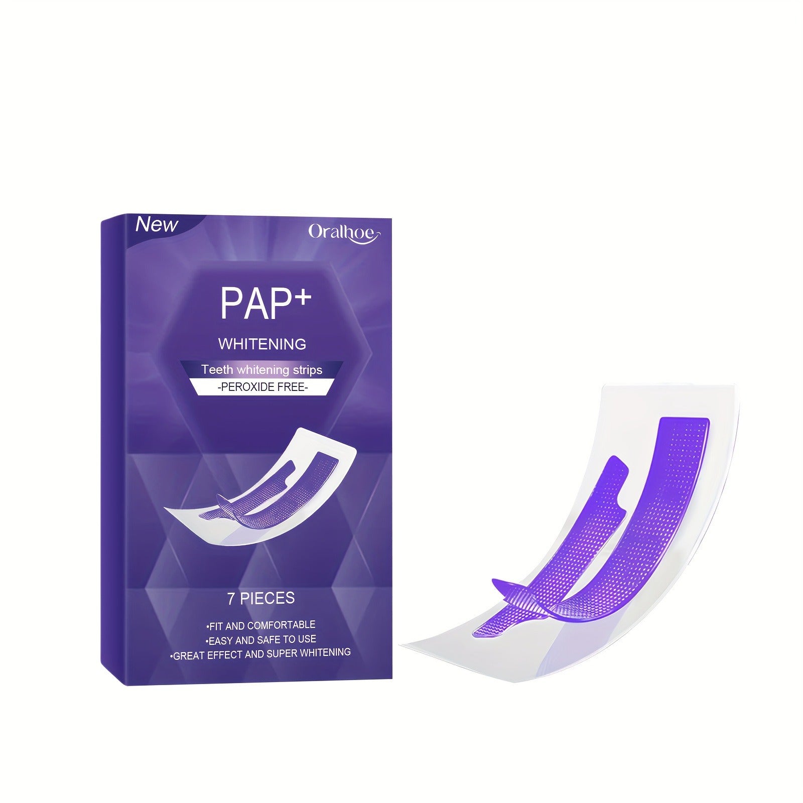Whitening Teeth Strips Purple Dry Application Teeth Whitening Strips