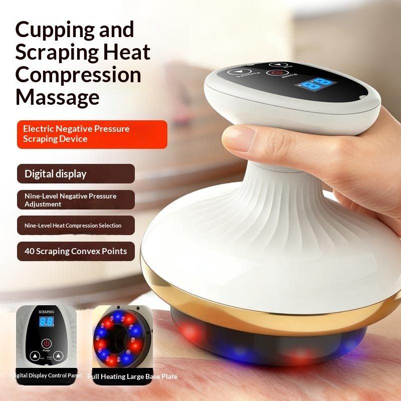 Electric Gua Sha Massager – Body & Abdominal Meridian Brush with Cupping Therapy