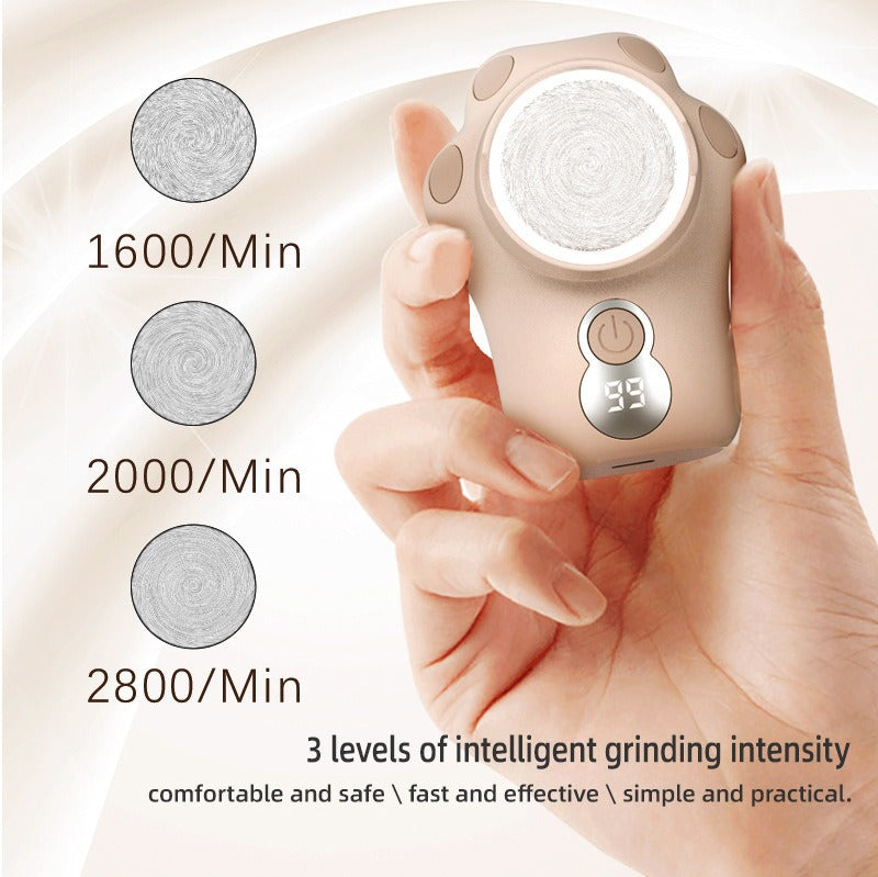 Electric Foot Callus Remover – 3-Speed Pedicure Tool with 3 Grinding Heads for Smooth & Crack-Free Heels