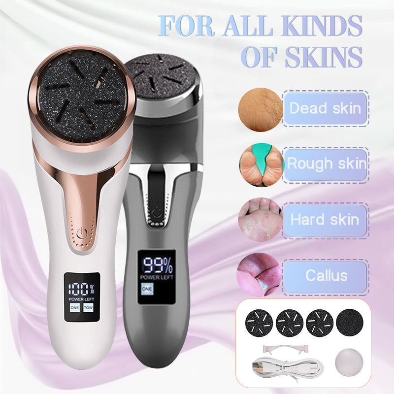 Electric Foot Scrubber with LCD Display – Vacuum Callus Remover & Exfoliating Pedicure Tool