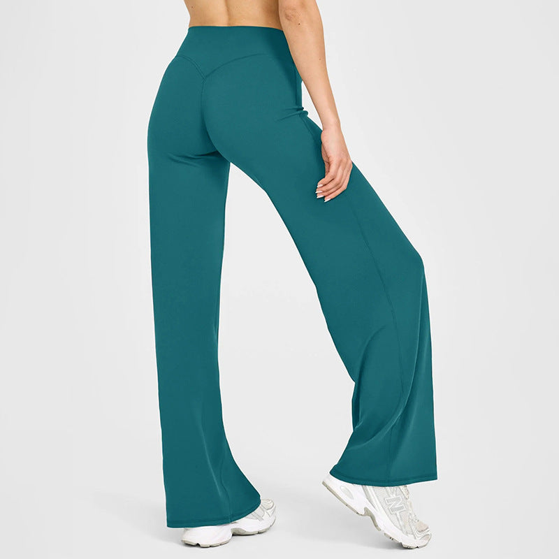 Women’s High-Waisted Slimming Yoga Pants – Loose Straight-Leg Stretch Activewear & Casual Wear