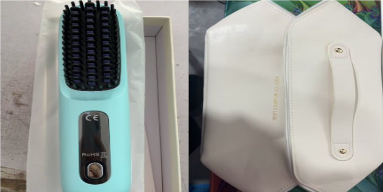 2-in-1 Wireless Hair Straightener & Curler Comb – Fast Heating Portable USB Rechargeable Styling Brush
