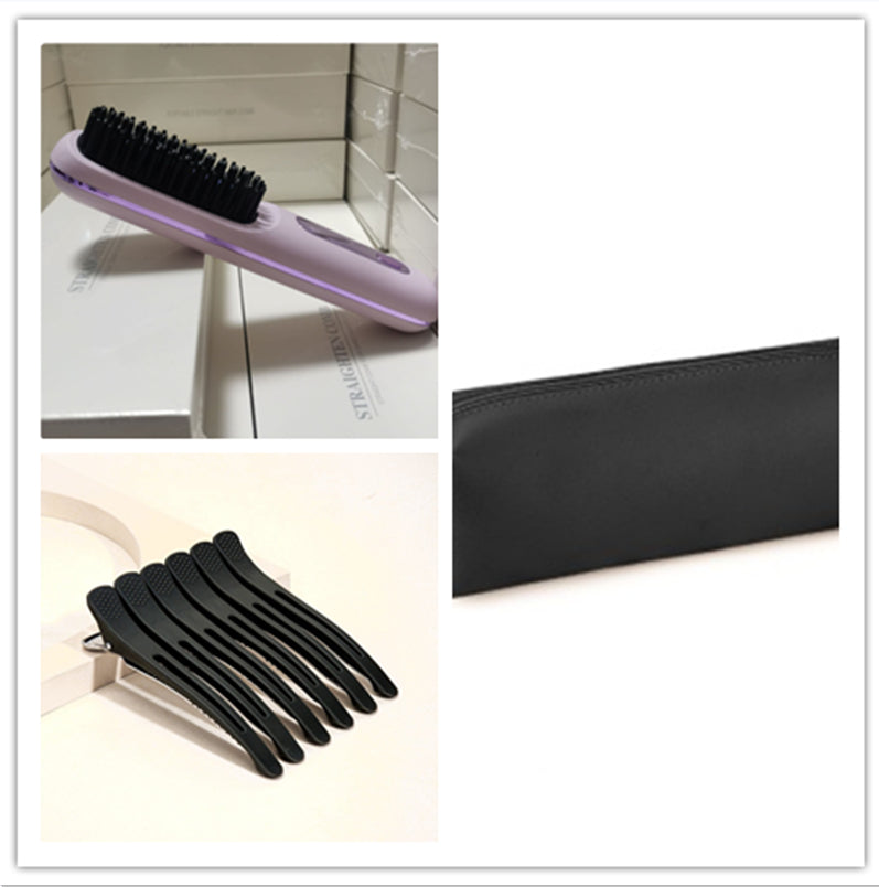 2-in-1 Wireless Hair Straightener & Curler Comb – Fast Heating Portable USB Rechargeable Styling Brush