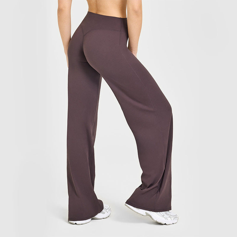 Women’s High-Waisted Slimming Yoga Pants – Loose Straight-Leg Stretch Activewear & Casual Wear