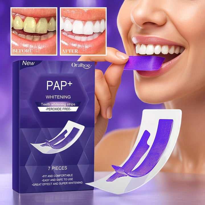 Whitening Teeth Strips Purple Dry Application Teeth Whitening Strips
