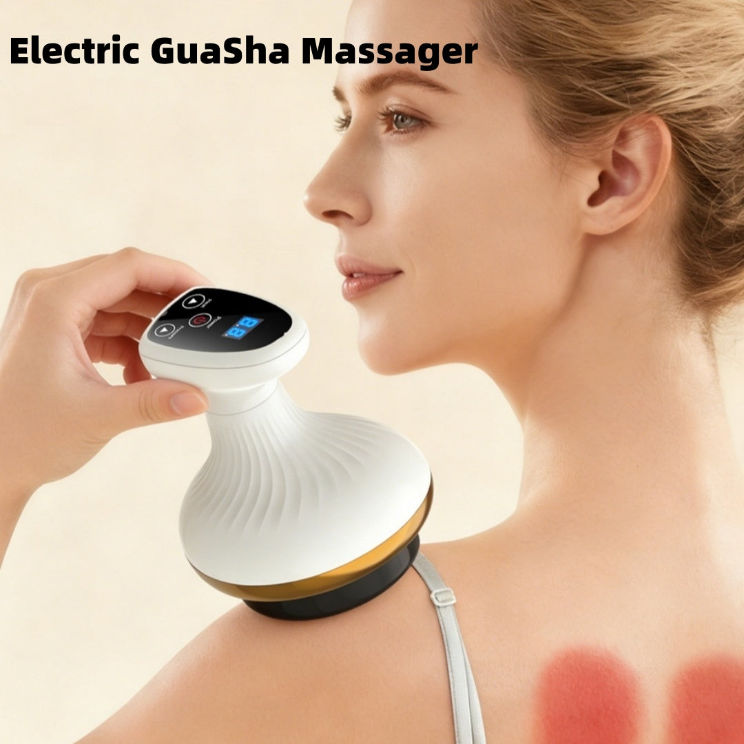 Electric Gua Sha Massager – Body & Abdominal Meridian Brush with Cupping Therapy