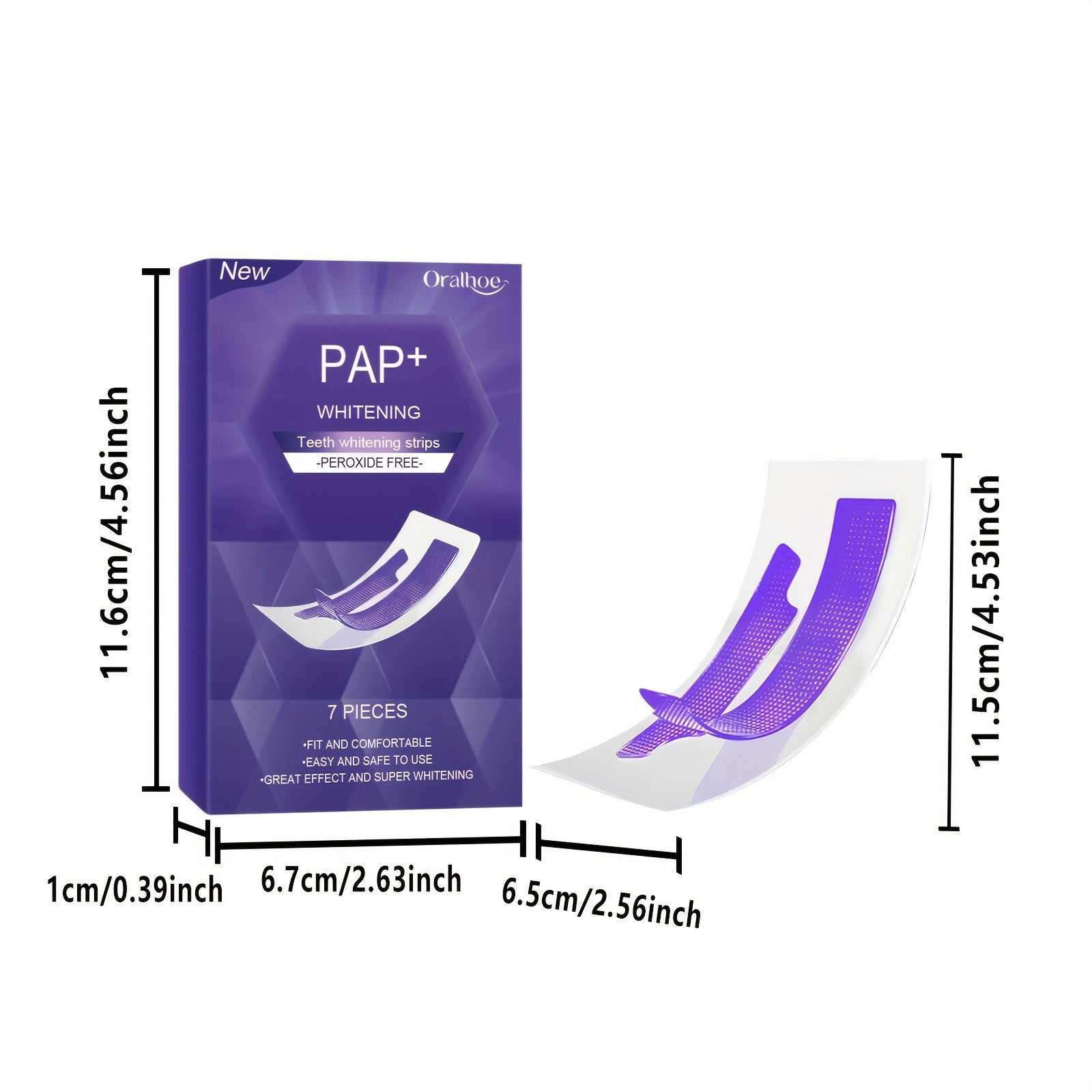 Whitening Teeth Strips Purple Dry Application Teeth Whitening Strips