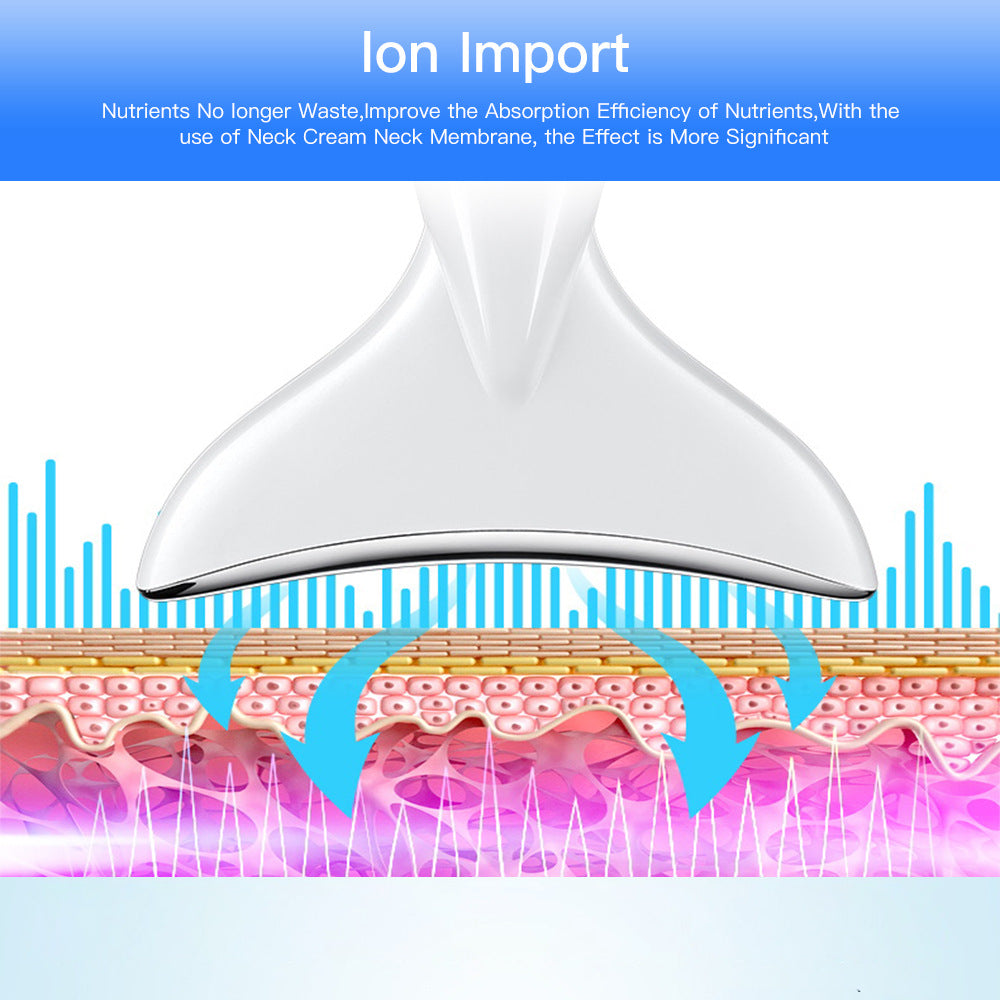 EMS Microcurrent Neck & Face Beauty Device With 3 Color LED Photon Therapy Skin Tightening Face Lifting & Double Chin Reducer