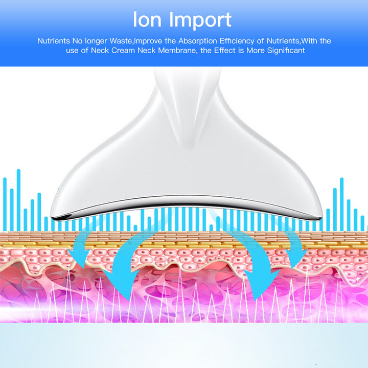 EMS Microcurrent Neck & Face Beauty Device With 3 Color LED Photon Therapy Skin Tightening Face Lifting & Double Chin Reducer