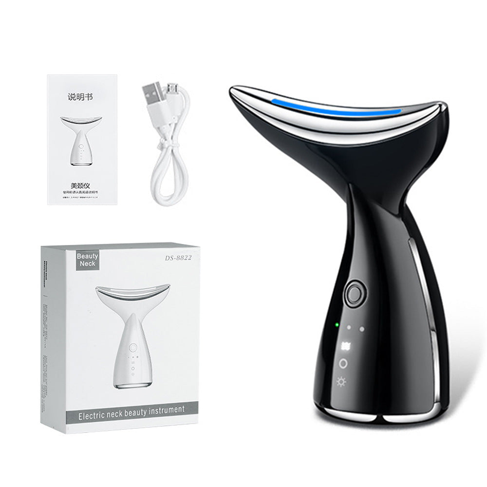 EMS Microcurrent Neck & Face Beauty Device With 3 Color LED Photon Therapy Skin Tightening Face Lifting & Double Chin Reducer