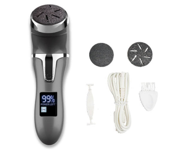 Electric Foot Scrubber with LCD Display – Vacuum Callus Remover & Exfoliating Pedicure Tool
