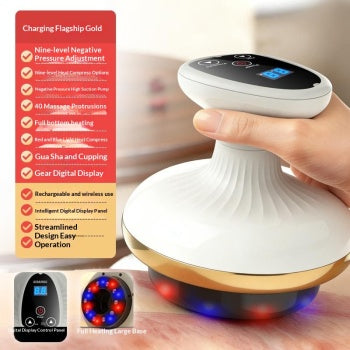 Electric Gua Sha Massager – Body & Abdominal Meridian Brush with Cupping Therapy