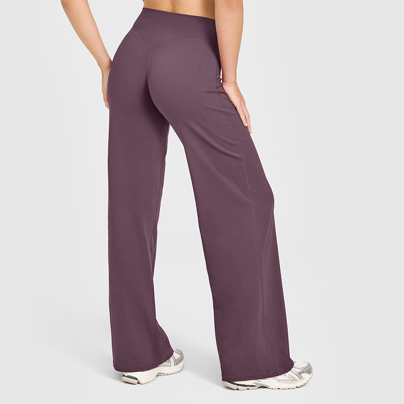 Women’s High-Waisted Slimming Yoga Pants – Loose Straight-Leg Stretch Activewear & Casual Wear