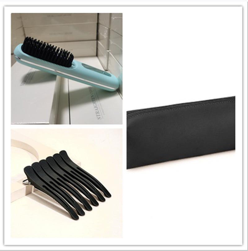 2-in-1 Wireless Hair Straightener & Curler Comb – Fast Heating Portable USB Rechargeable Styling Brush